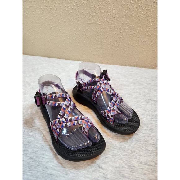 Chaco Shoes - Chaco Women's ZX2 Blue Purple Strapped Slingback EcoTread‎ Sandals Size 6